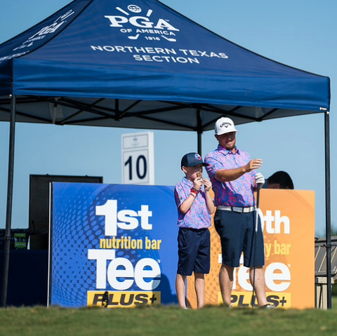 Custom printed 10x10 pop-up tent with brushed aluminum frame