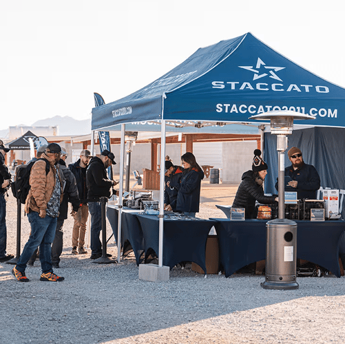 Strike 50mm commercial grade pop-up tent with full-color printing