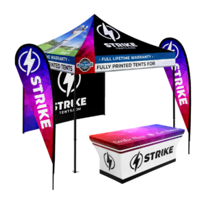 tents, flags, inflatable arch, table covers & trade shows