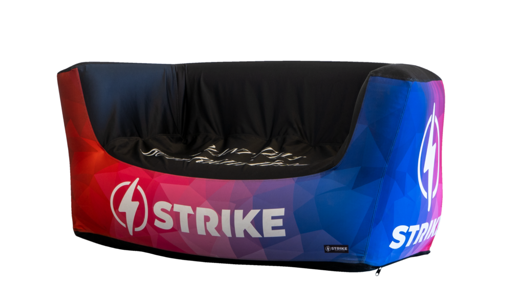 strike custom printed inflatable sofa